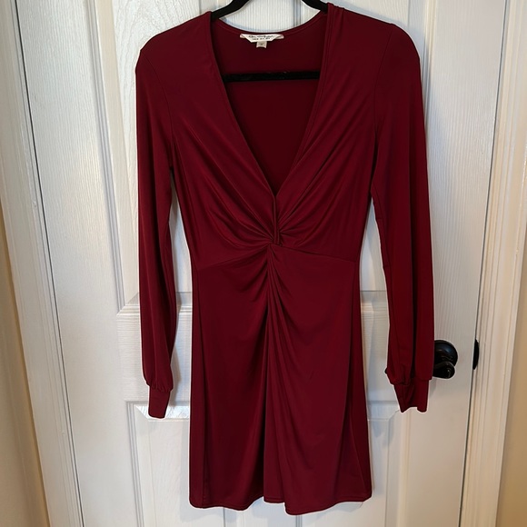 miss selfridge burgundy dress | Dresses | Featuring a round neck Order:Rush Brown Dress Socks for ONE-HONEY-STYLE